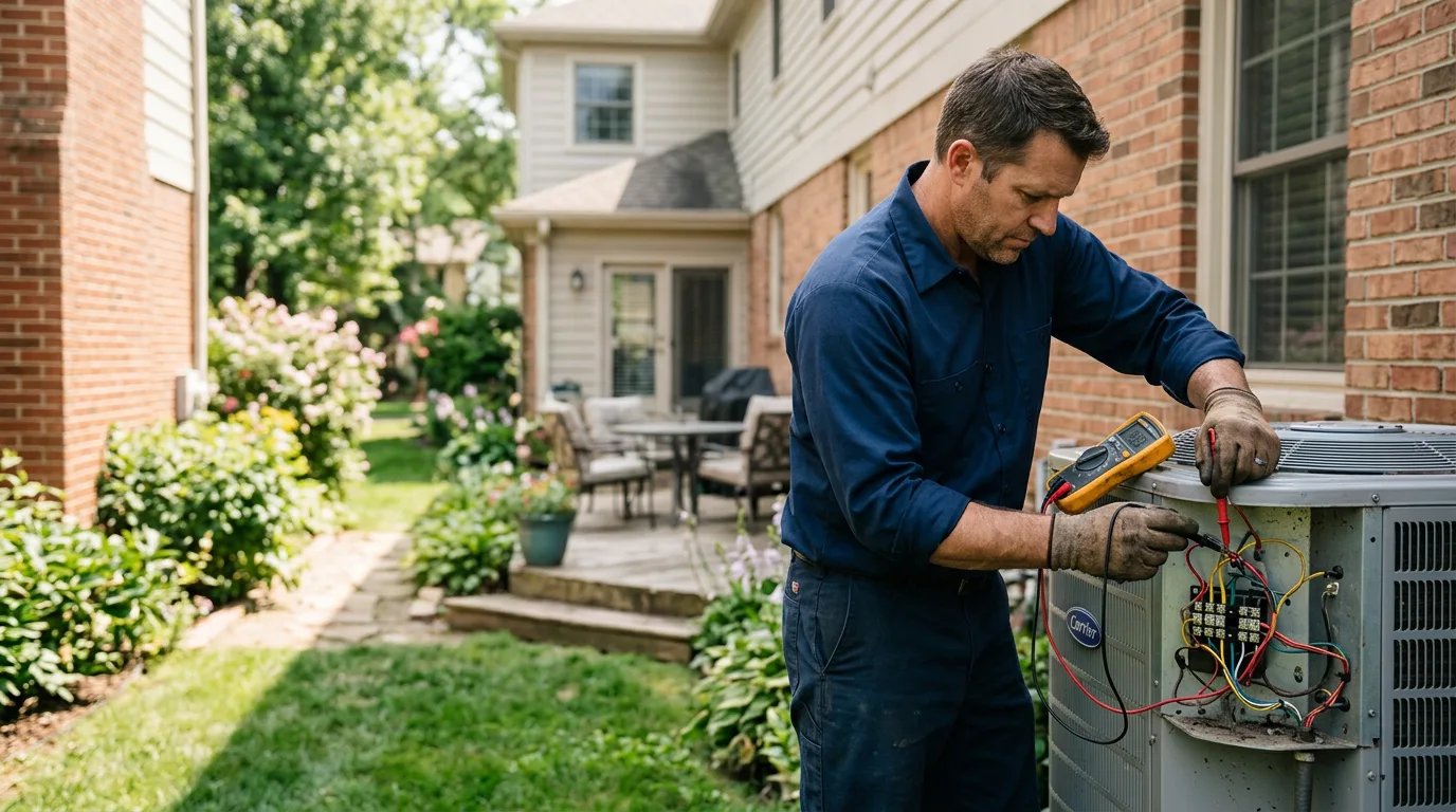 HVAC technician working near Booneville, MS